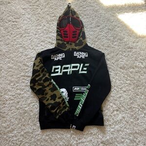BAPE BMX Mask Full Zip Hoodie. Size L.